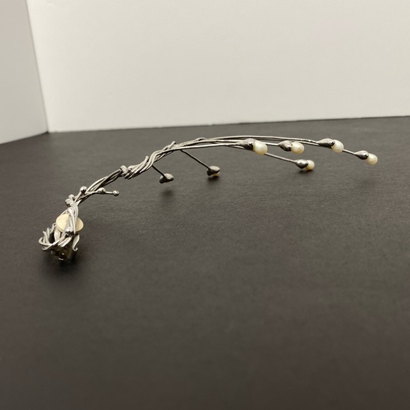 ELVEN EAR GEAR PEARL WING ELABORATE EARRING CULTURED PEARLS & SILVER RIGHT EAR! - Picture 6 of 14